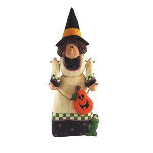 Midwest Cannon Falls Eddie Walker 14.5" Witch Holding A Pumpkin Figurine